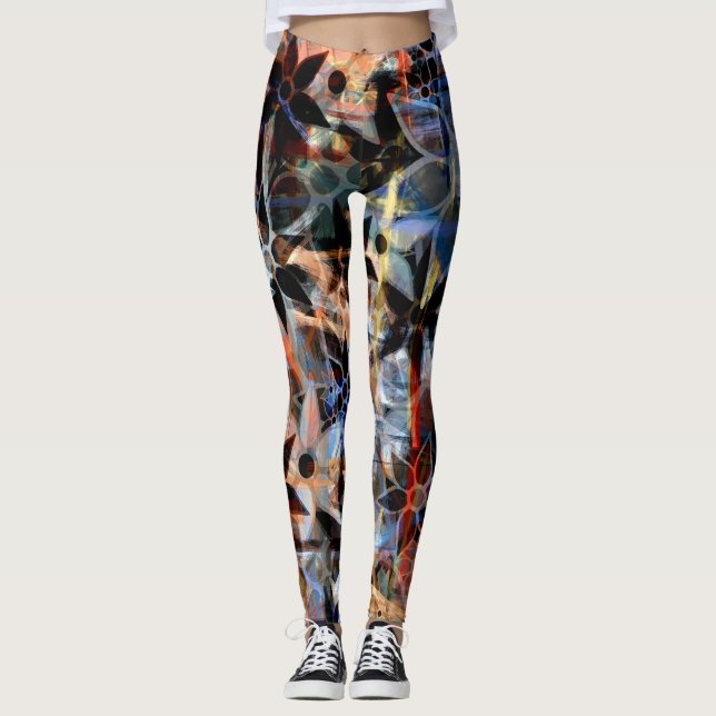 Farbige Blüte #5 Leggings (Vorderseite)