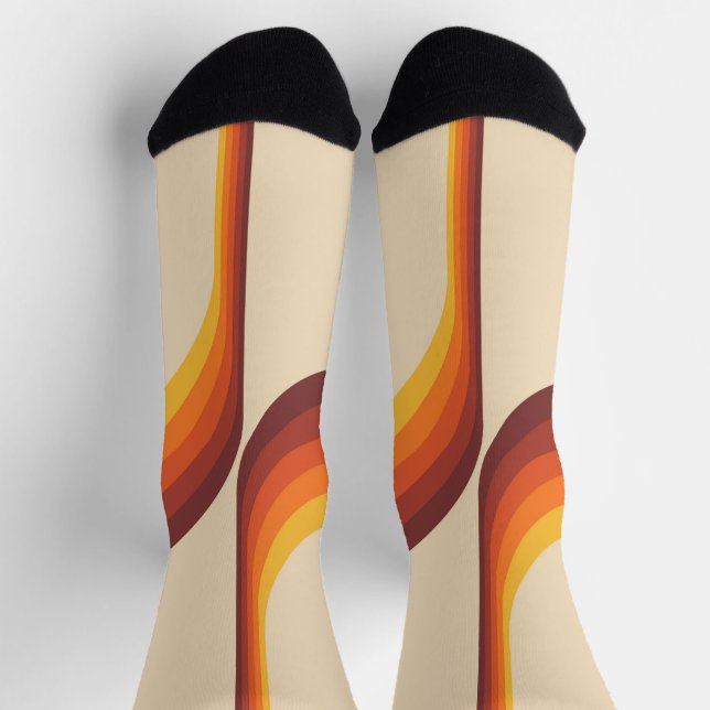 Farbige Bögen im Retro-Stil Socken (Oben)