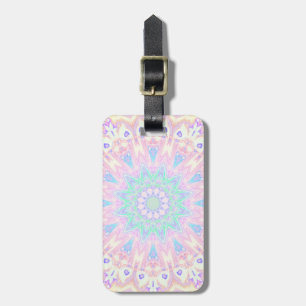 Farbige Boheme-Trippy-Helle Pastell-Mandala Gepäckanhänger