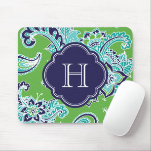 Farbige Bohemische Paisley Custom Monogram Mousepad