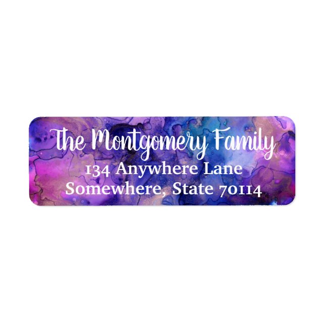 Farbige Bohemische Tinte Spritzer und Familienname (Vorne)