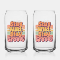 Farbige Boho Retro Bleib wild Bleib groovy