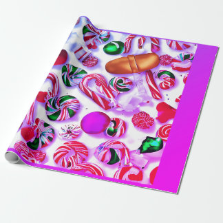 Farbige Bonbons für die Festsaison Geschenkpapier