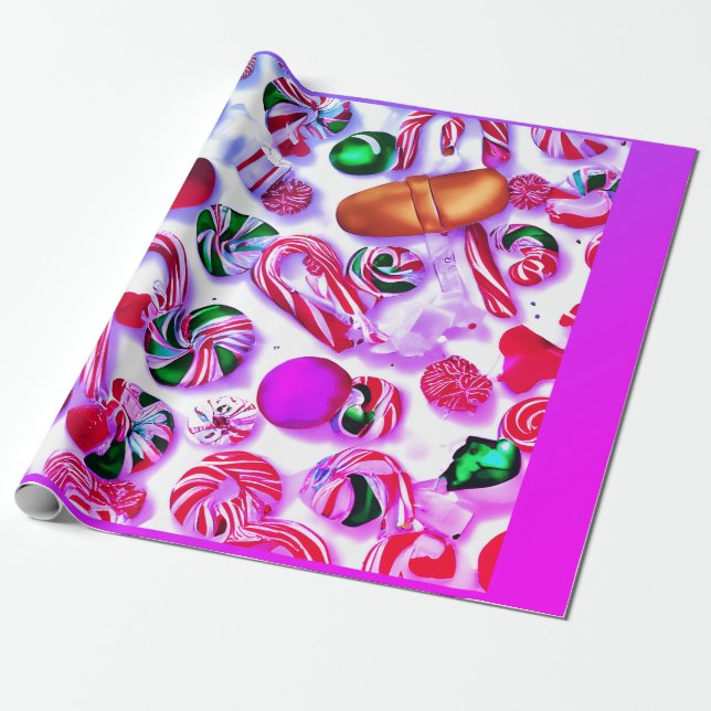 Farbige Bonbons für die Festsaison Geschenkpapier (Ungerollt)