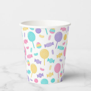 Farbige Bonbons Pappbecher