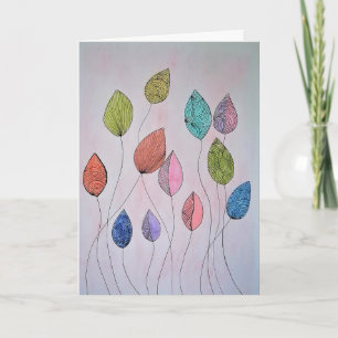 Farbige botanische Blätter Karte