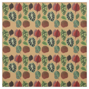 Farbige botanische Gartenillustration im Vintage-S Stoff
