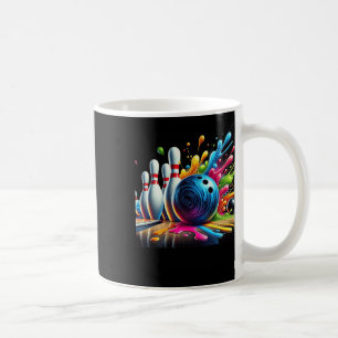 Farbige Bowling Crew Gefärbte Krawatte Graphic T-S Kaffeetasse