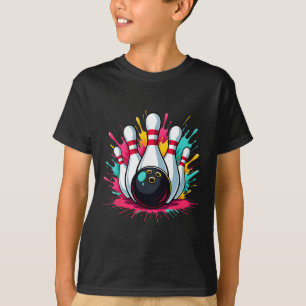 Farbige Bowling Game Day Bowling Niedlich Colorspl T-Shirt