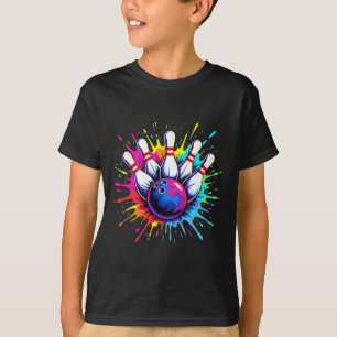 Farbige Bowling Game Day Bowling Niedlich Colorspl T-Shirt