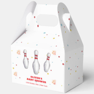 Farbige Bowling Sport Baby-Party schlagen an Geschenkschachtel