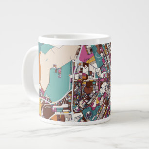 Farbige Brasilia-Karte Jumbo-Tasse