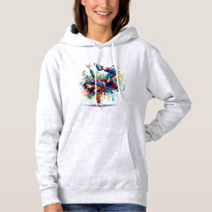 Farbige Breakdance-Girl-Kunst Hoodie