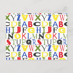 Farbige Briefe von Megan Meagher Postkarte