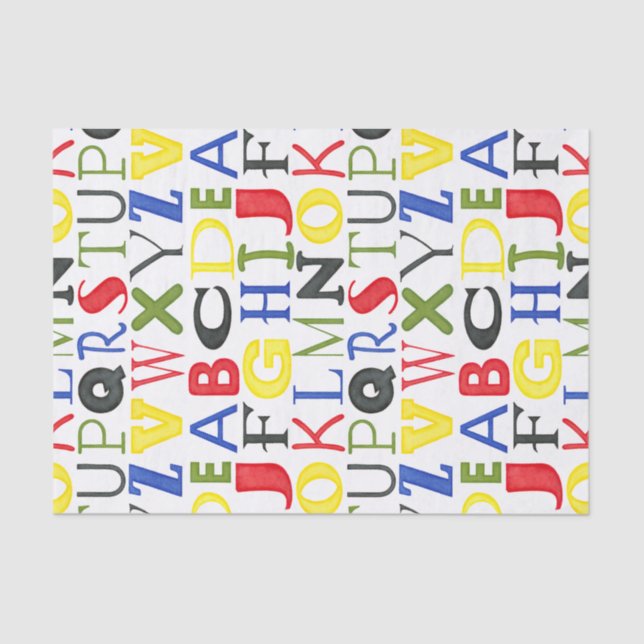 Farbige Briefe von Megan Meagher Seidenpapier (Vorderseite)