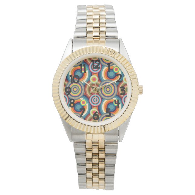 Farbige Bullseyes Armbanduhr (Vorderseite)