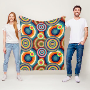 Farbige Bullseyes Fleecedecke