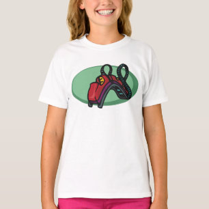 Farbige bunte Achterbahnfahrt T-Shirt