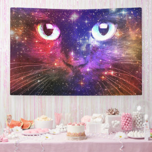Farbige Bursts Galaxie Katze Banner