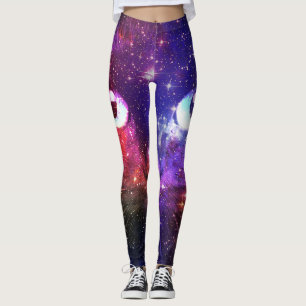 Farbige Bursts Galaxie Katze Leggings