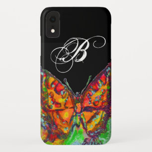 FARBIGE BUTTERFLY ROT GOLD GELB MONOGRAMM Schwarz Case-Mate iPhone Hülle