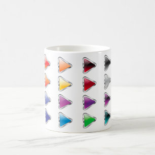 Farbige Button-Symbole Kaffeetasse