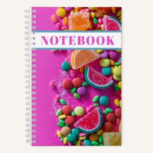 Farbige Candies Pink Notizbuch