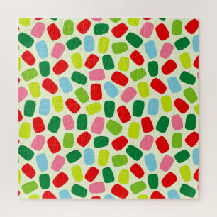 Farbige Candy Citrus Grün Anspruchsvolle Weihnacht Puzzle
