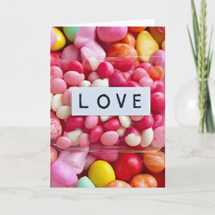 Farbige Candy Love Hochzeitsjubiläum  Karte