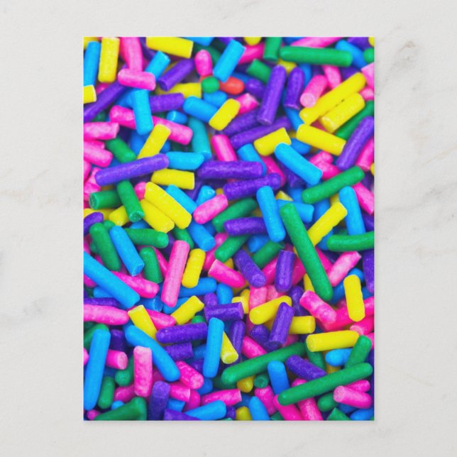 Farbige Candy Sprinkles Postkarte (Vorderseite)