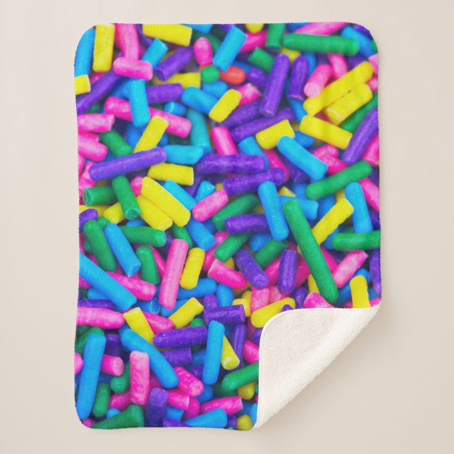 Farbige Candy Sprinkles Sherpadecke (Vorderseite)