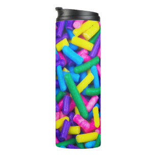 Farbige Candy Sprinkles Thermosbecher