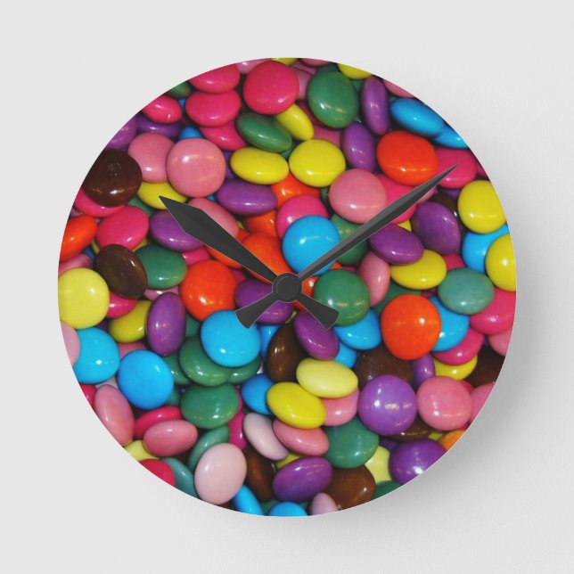 Farbige Candy-Wall-Uhr Runde Wanduhr (Vorderseite)