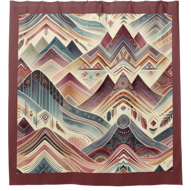 Farbige Canyons Duschvorhang (Vorderseite)