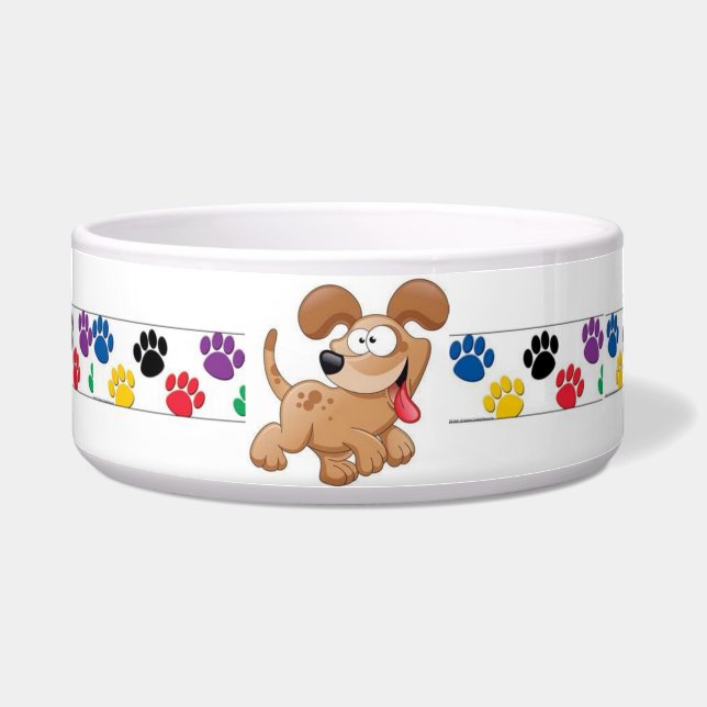 Farbige Cartoon Dog Dish Napf (Vorderseite)