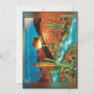 Farbige Caynons beruhigen Gewässer 5x7 Flachkarte