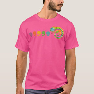 Farbige Chameleon Zoologin Asthetic Fine Art T-Shirt