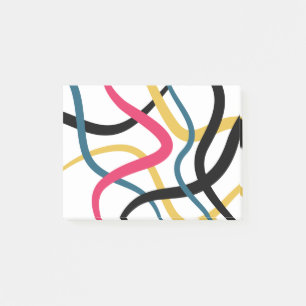Farbige, chaotische, kühne, lebendige moderne Graf Post-it Klebezettel