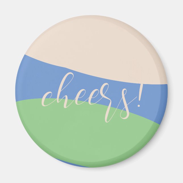 Farbige Cheers! Magnet (Vorne)