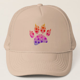 Farbige Cheetah Paw Print Truckerkappe