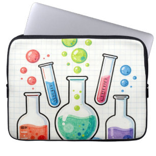Farbige Chemie-Laborglaswaren Laptopschutzhülle