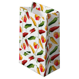 Farbige Chili-Paprikaschoten Kleine Geschenktüte