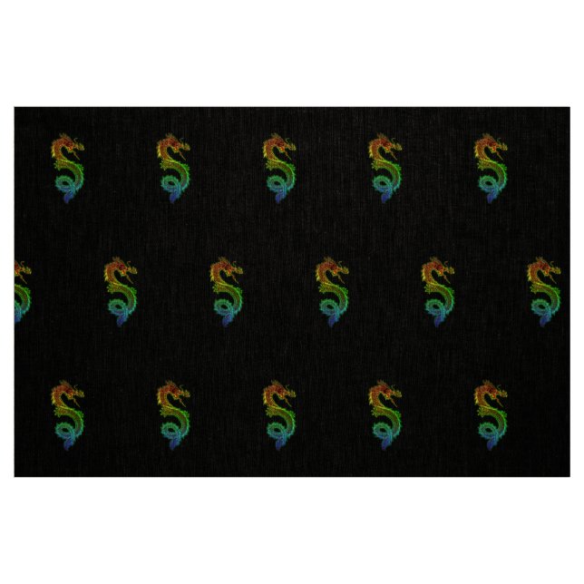 Farbige chinesische Drachennatur Stoff (Fat Quarter (45,7 x 55,9 cm))