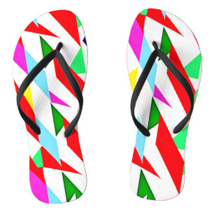 Farbige chromatische Muster Flip Flops