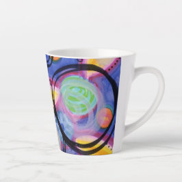 Farbige Circle Doodle Design Latte Tasse