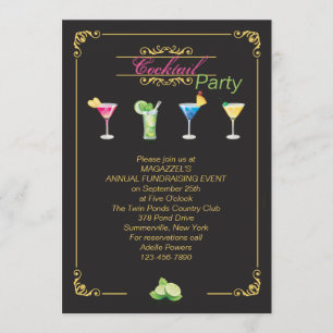 Farbige Cocktail-Einladung Einladung