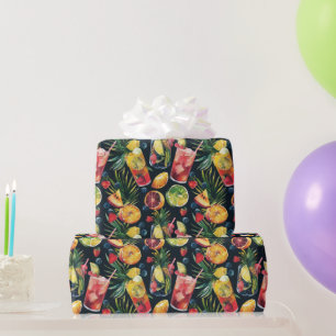 Farbige Cocktails Geschenkpapier