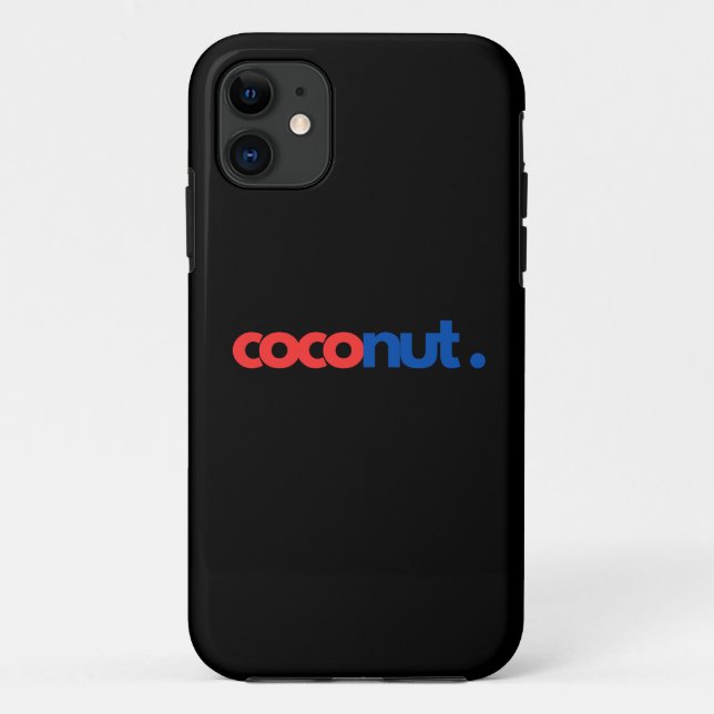Farbige Coconut Typografie Kunst Case-Mate iPhone Hülle (Rückseite)