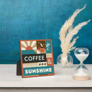 Farbige Coffee Quotes Fotoplatte