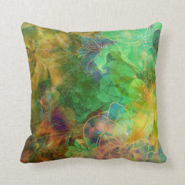 Farbige Collage Abstrakt Kissen